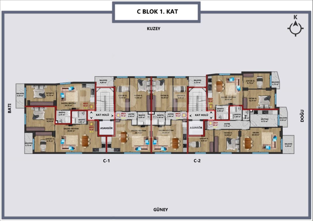 Апартаменты в Анталии, Турция, 70 м2 фото 5
