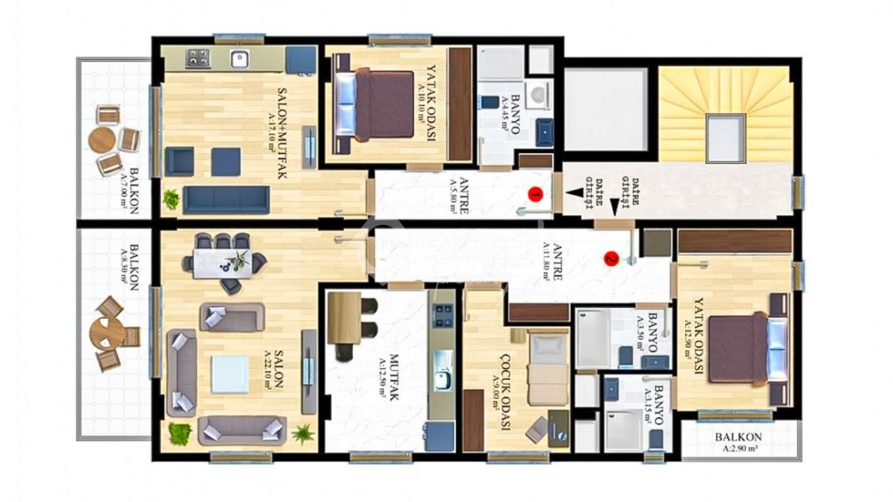 Квартира в Финике, Турция, 110 м2 фото 2
