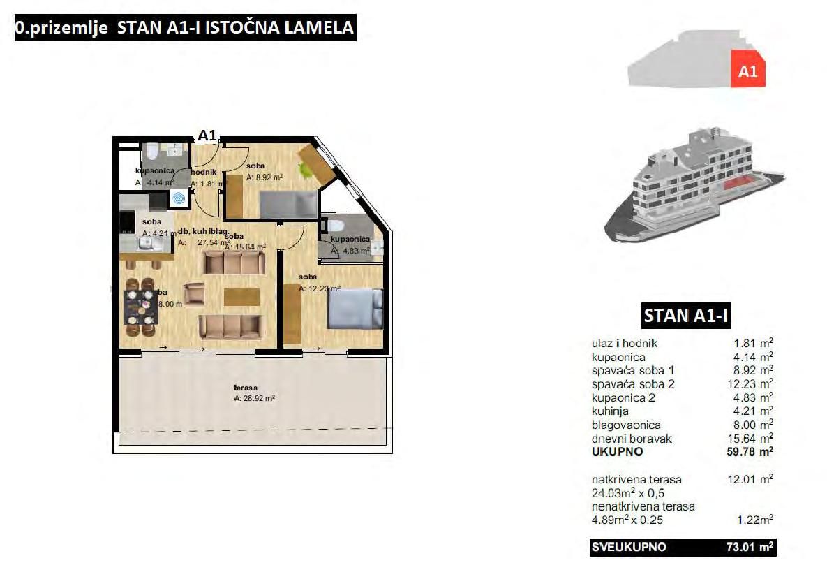 Апартаменты в Башка-Воде, Хорватия, 73 м2 фото 4