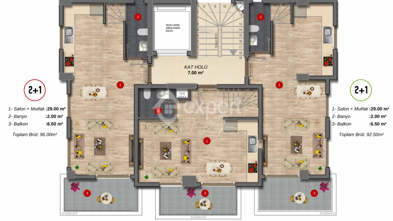 Квартира в Алании, Турция, 45 м2 фото 4