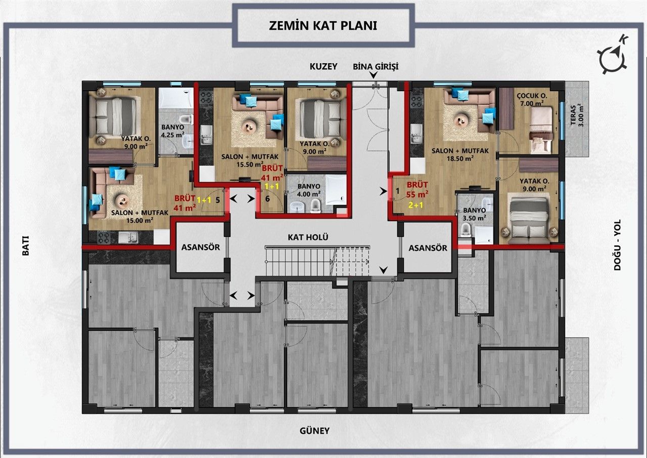 Квартира в Анталии, Турция, 41 м2 фото 4