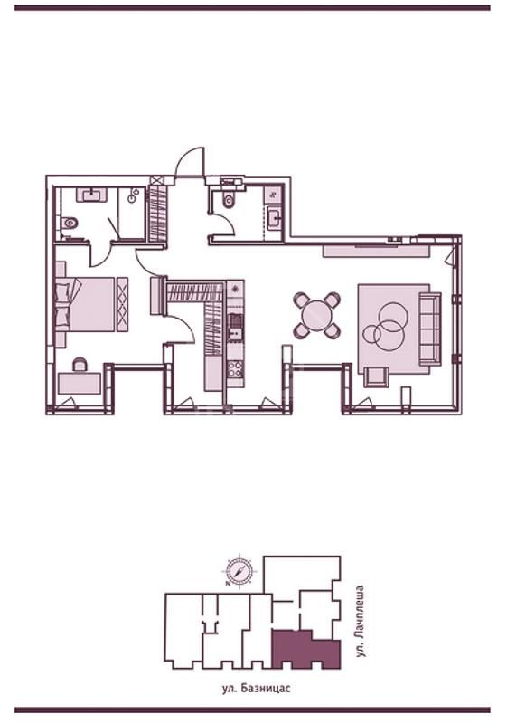 Квартира в Риге, Латвия, 72 м2 фото 4