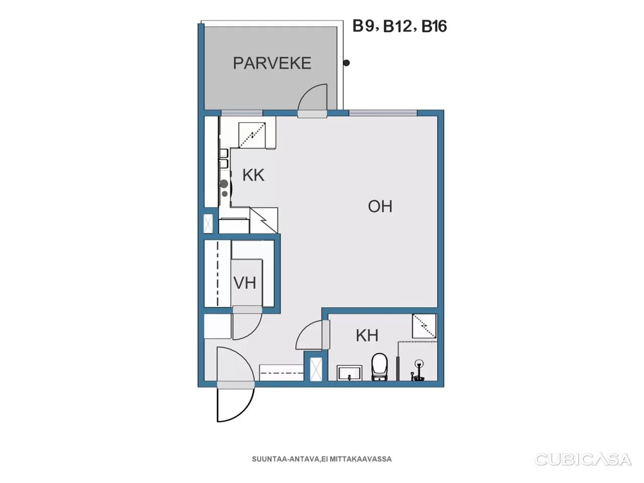Квартира в Вааса, Финляндия, 31.5 м2 фото 2