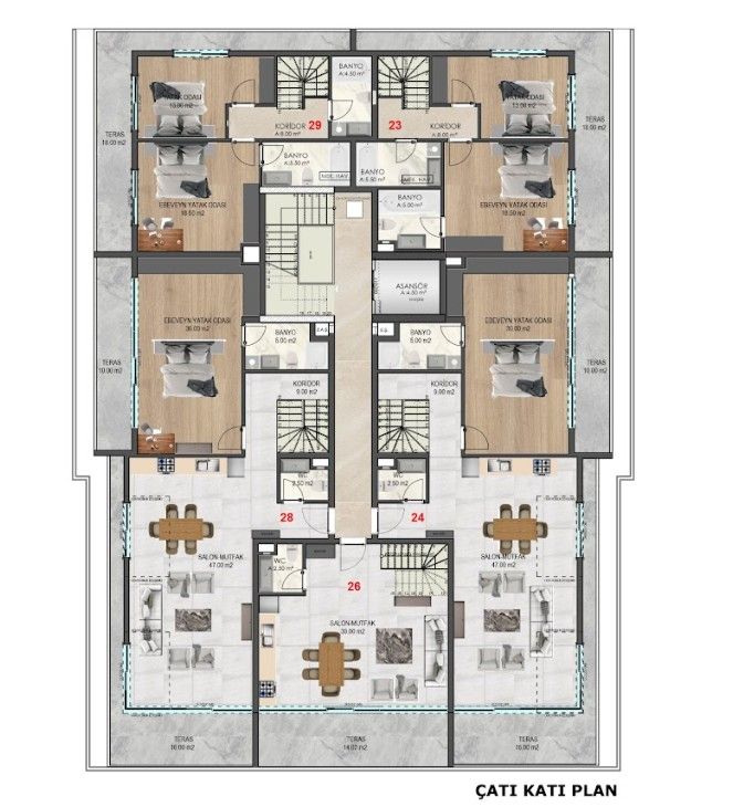 Квартира в Алании, Турция, 67 м2 фото 5
