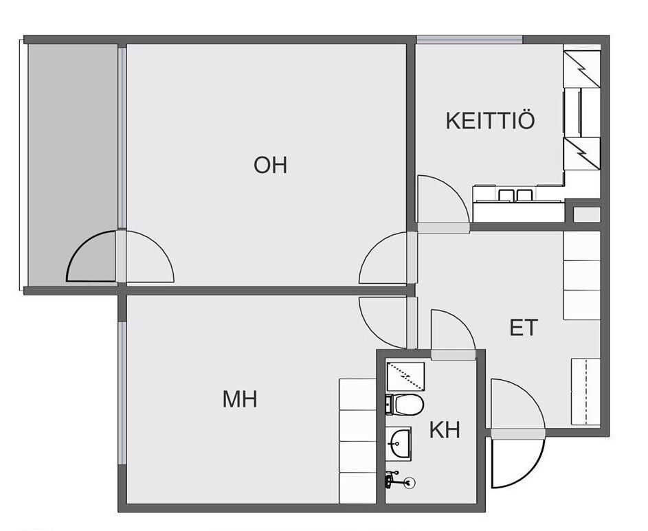 Квартира в Коуволе, Финляндия, 56 м2 фото 2