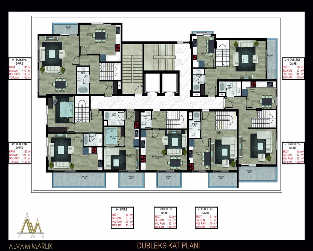 Апартаменты в Алании, Турция, 55 м2 фото 4