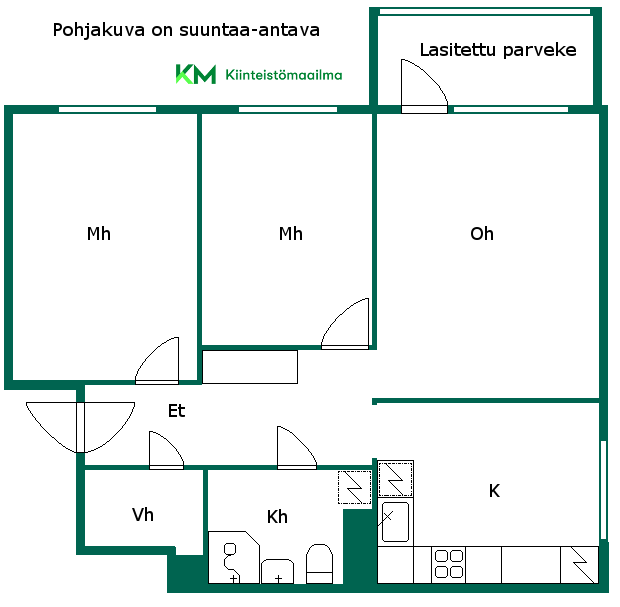 Квартира в Варкаусе, Финляндия, 76.5 м2 фото 2