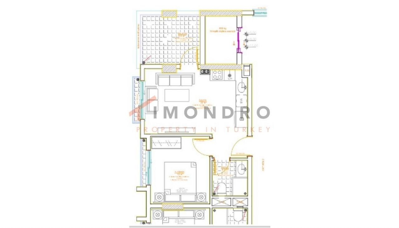 Квартира в Авсалларе, Турция, 65 м2 фото 4