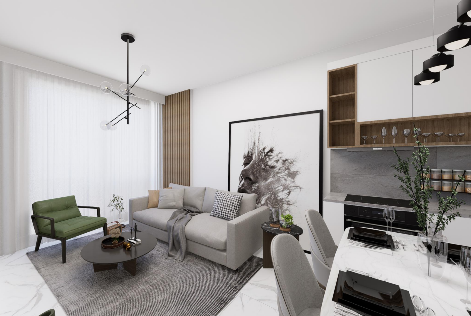 Квартира в Алании, Турция, 50 м2 фото 2
