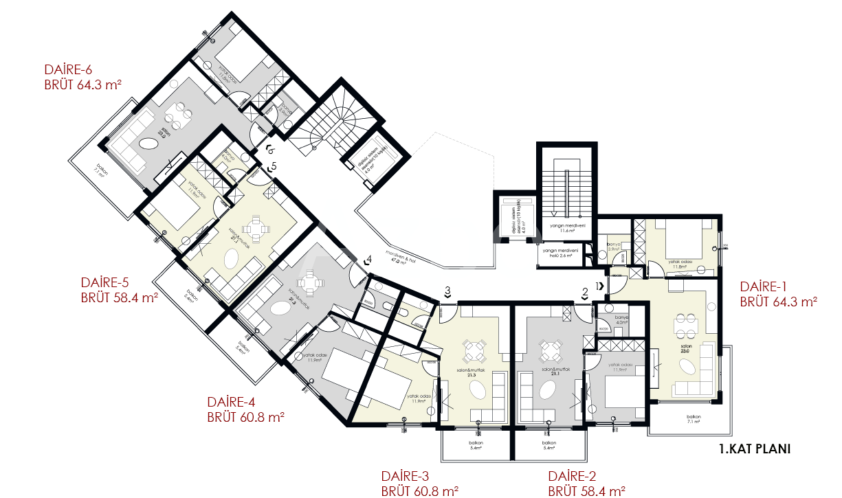 Апартаменты в Алании, Турция, 128 м2 фото 5