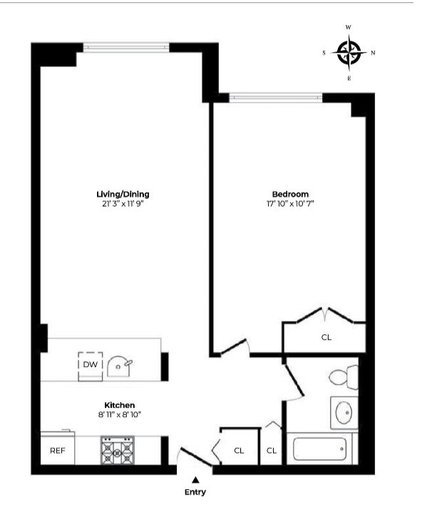 Квартира в Нью-Йорке, США, 64.2 м2 фото 5