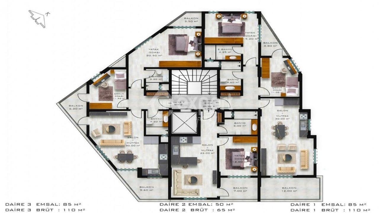 Квартира в Финике, Турция, 60 м2 фото 4