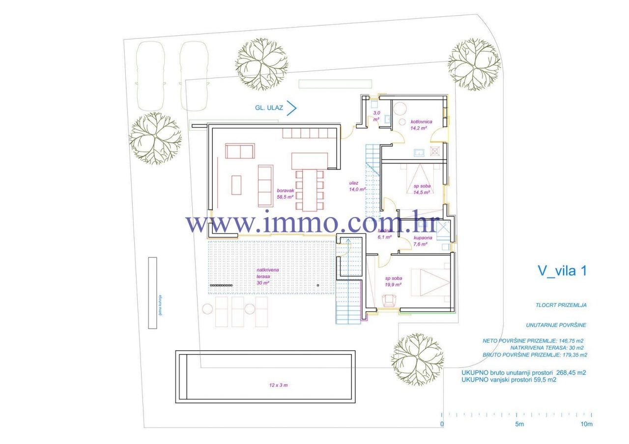 Вилла в Водняне, Хорватия, 268.45 м2 фото 5