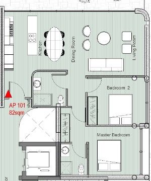 Апартаменты в Пафосе, Кипр, 101 м2 фото 3