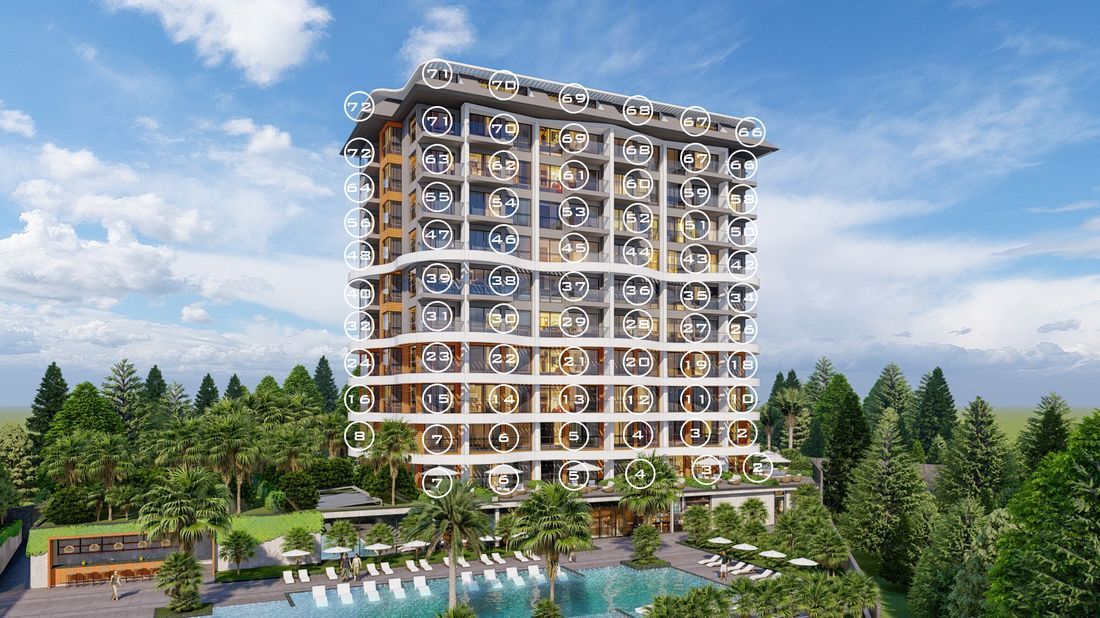 Квартира в Алании, Турция, 49 м2 фото 2