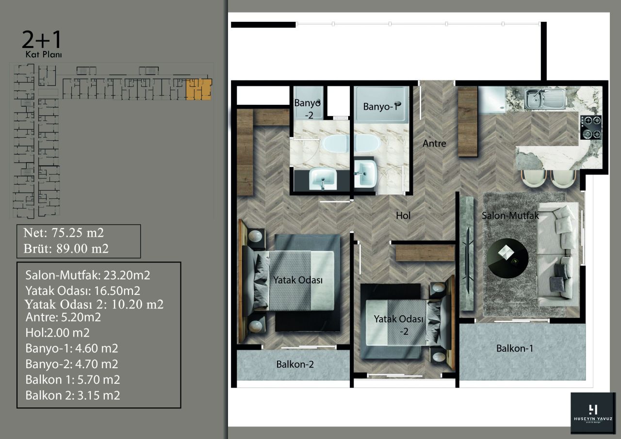 Квартира в Мерсине, Турция, 89 м2 фото 3