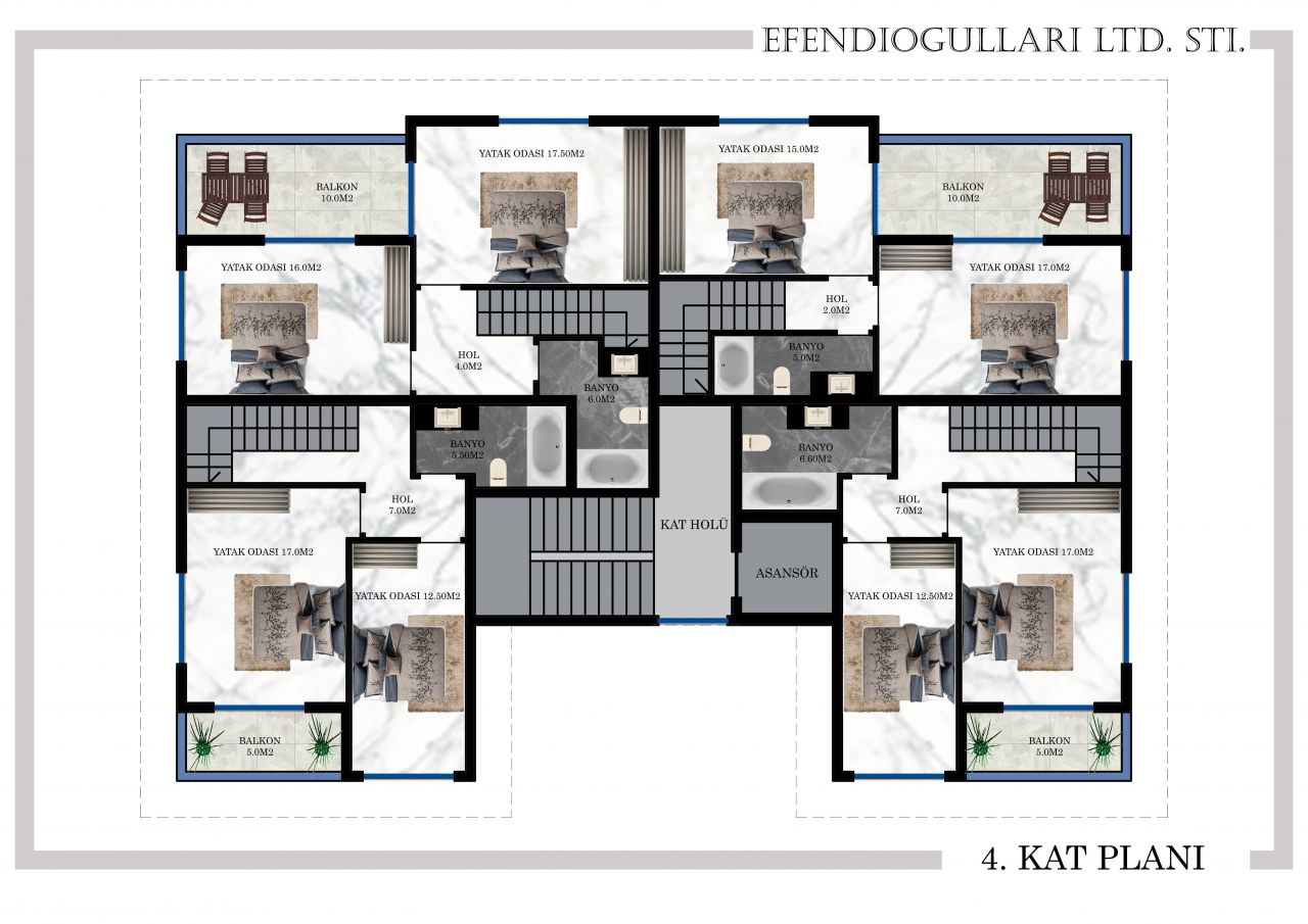 Пентхаус в Алании, Турция, 93 м2 фото 3