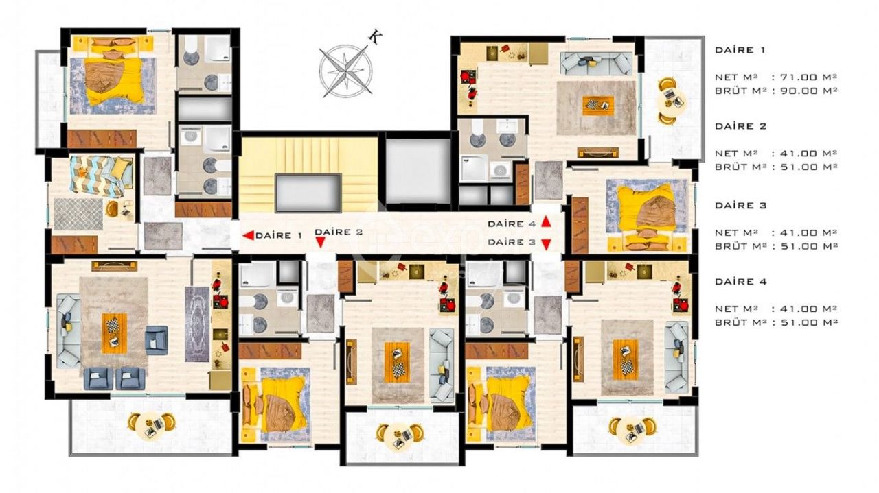 Квартира в Финике, Турция, 54 м2 фото 4