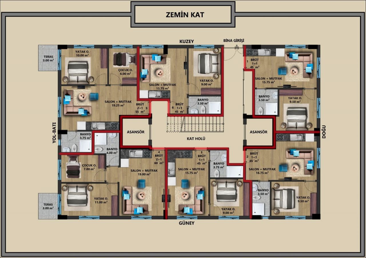 Пентхаус в Анталии, Турция, 50 м2 фото 2
