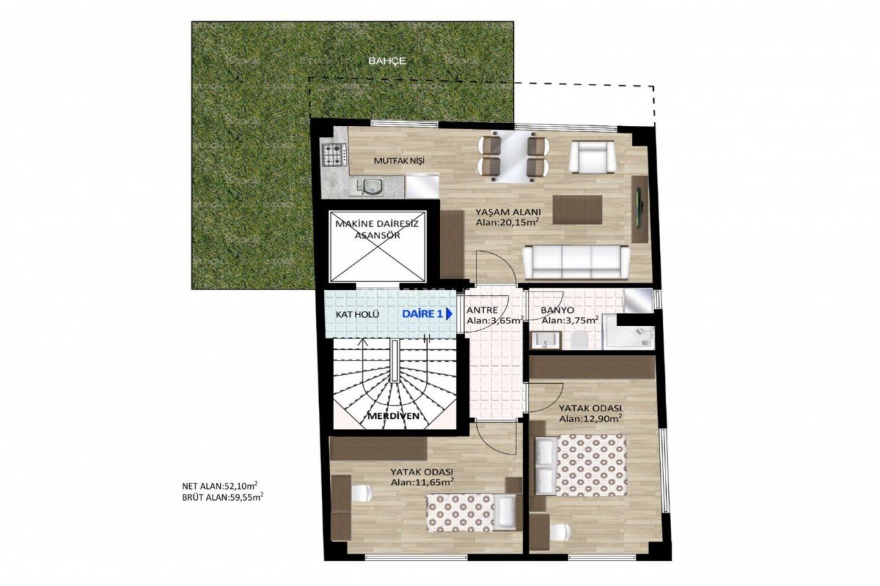 Апартаменты в Стамбуле, Турция, 106 м2 фото 2