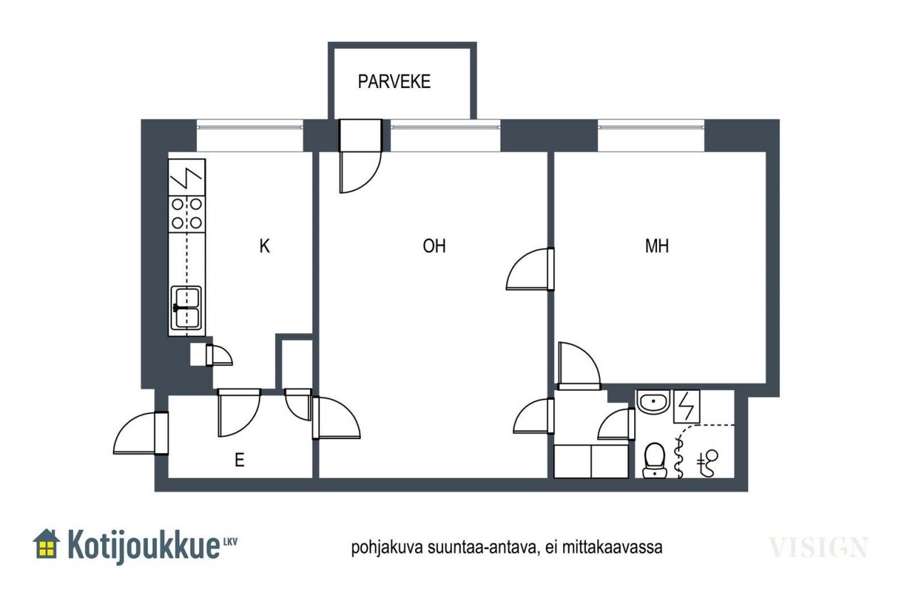 Квартира в Хямеэнлинна, Финляндия, 53 м2 фото 2