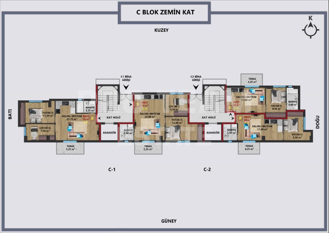 Апартаменты в Анталии, Турция, 50 м2 фото 5