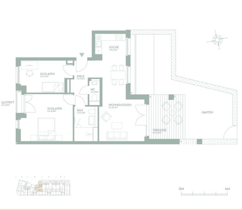 Квартира в Дюссельдорфе, Германия, 81.6 м2 фото 2