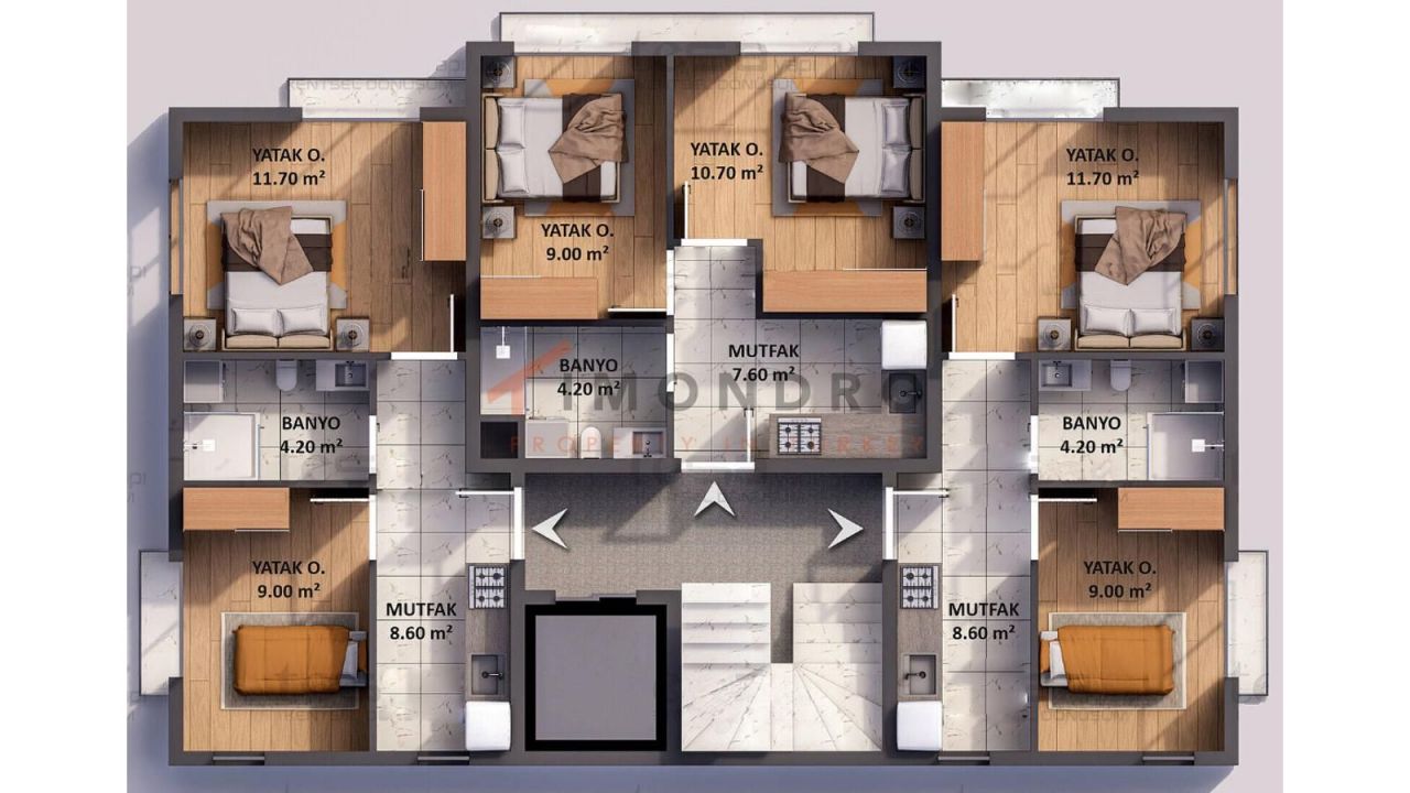 Квартира в Анталии, Турция, 55 м2 фото 4