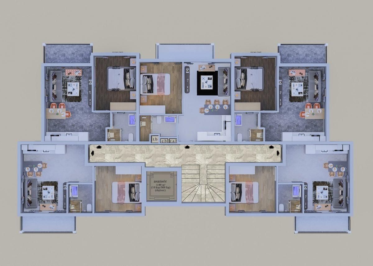 Квартира в Алании, Турция, 47 м2 фото 4