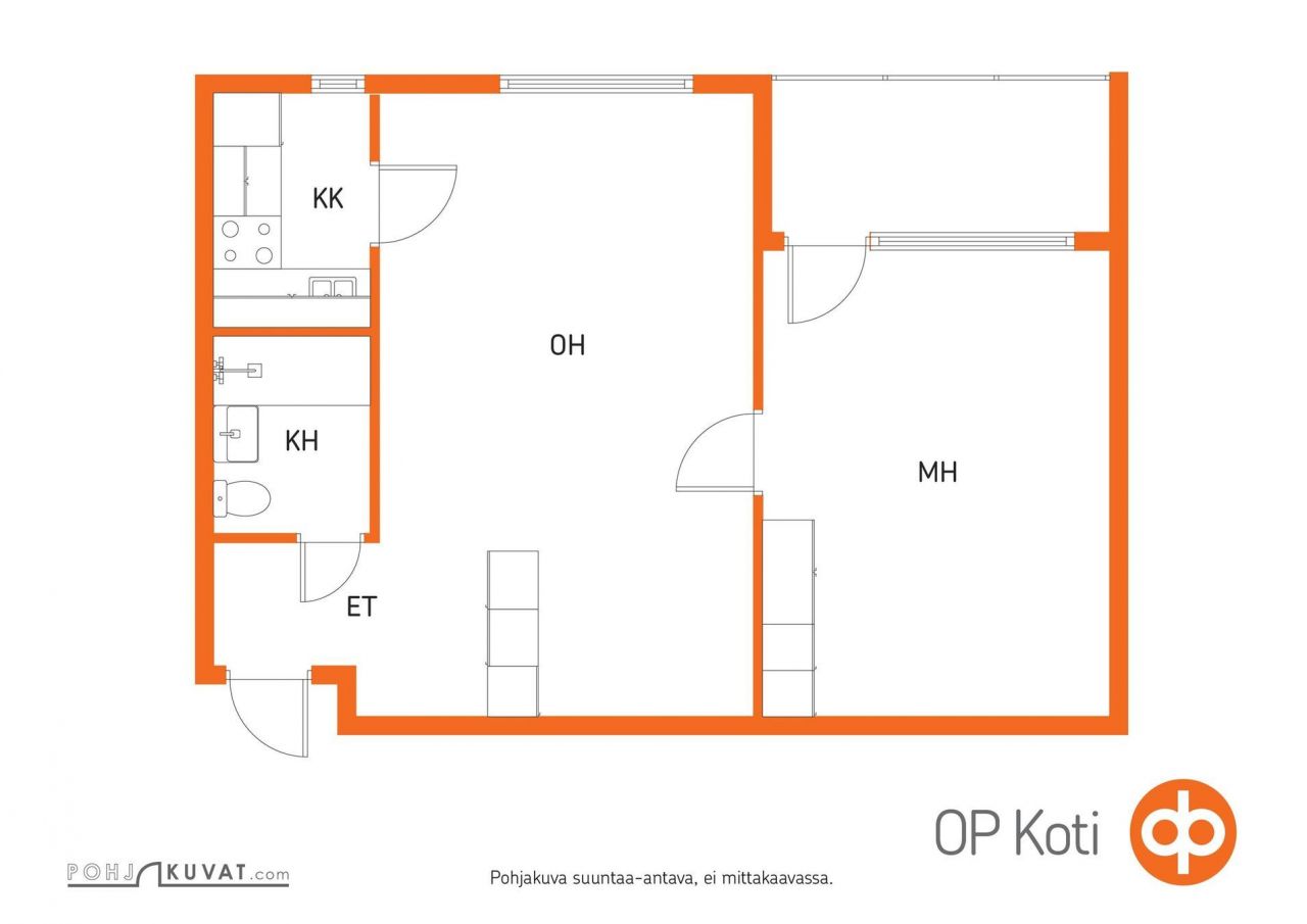 Квартира в Турку, Финляндия, 50 м2 фото 2
