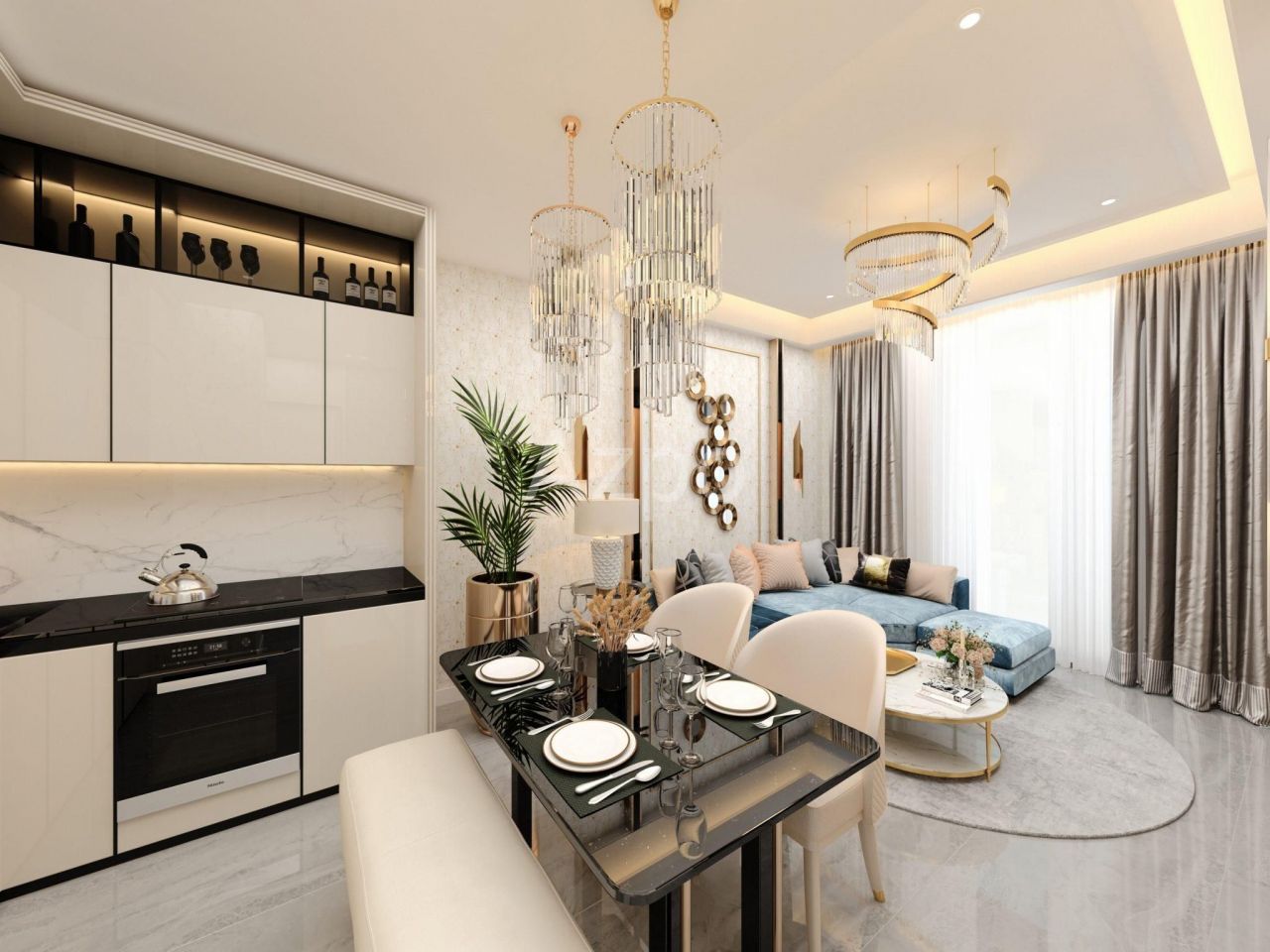 Апартаменты в Алании, Турция, 62 м2 фото 2