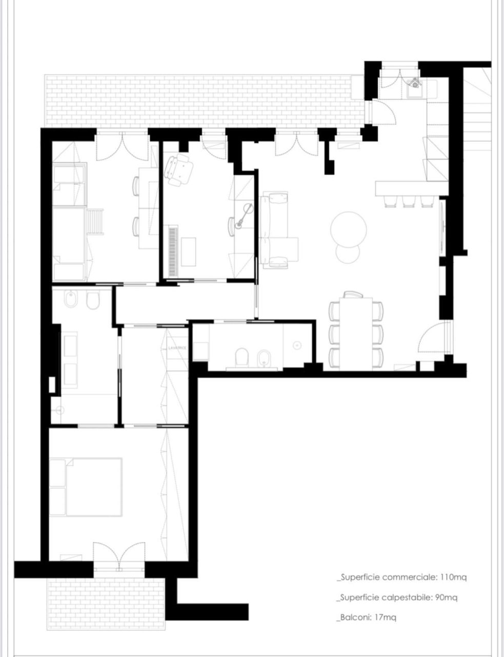 Апартаменты в Милане, Италия, 110 м2 фото 1