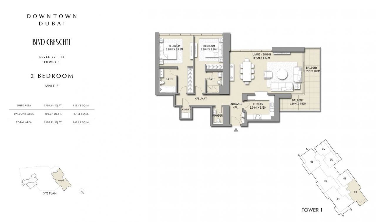Квартира в Дубае, ОАЭ, 150.87 м2 фото 4