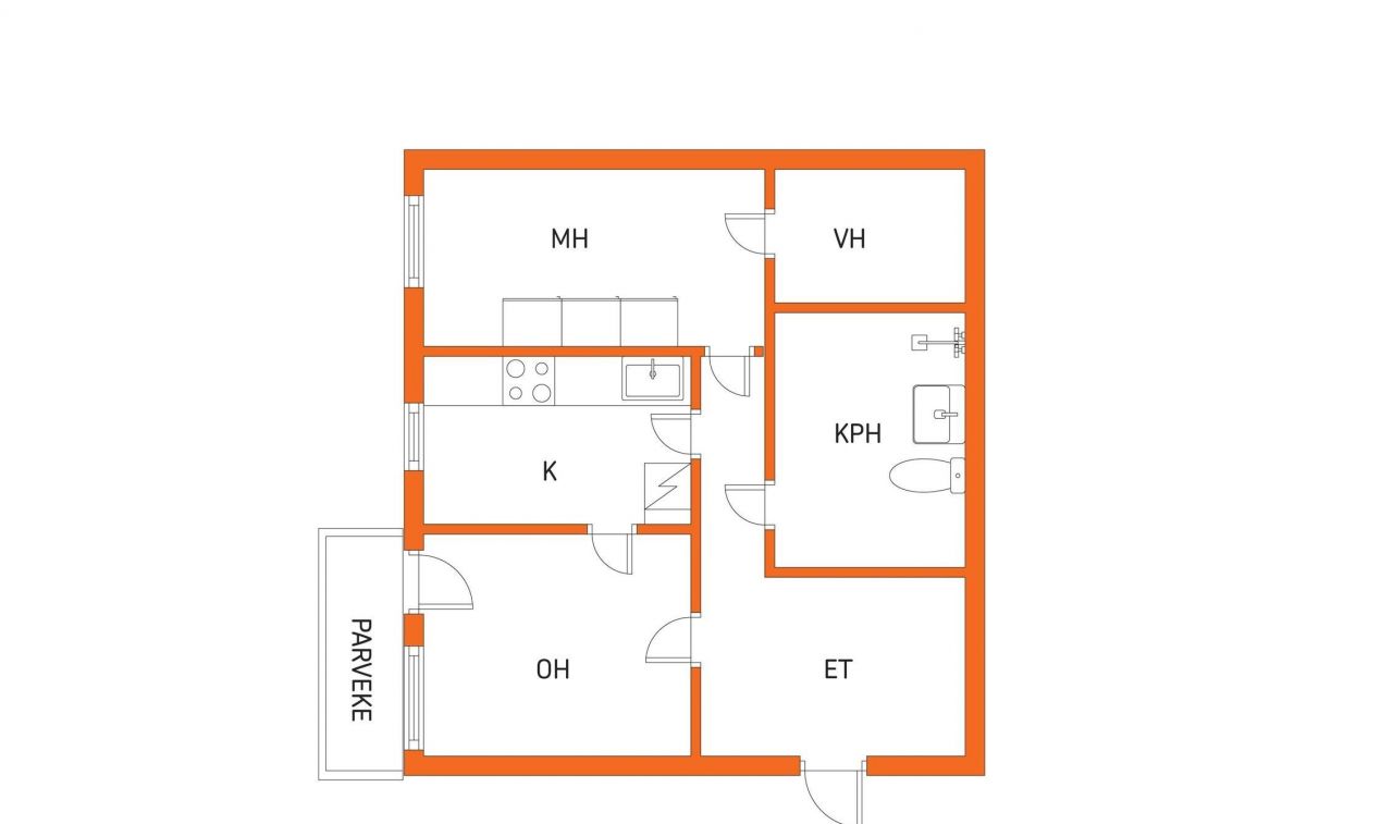 Квартира в Каяани, Финляндия, 55 м2 фото 2