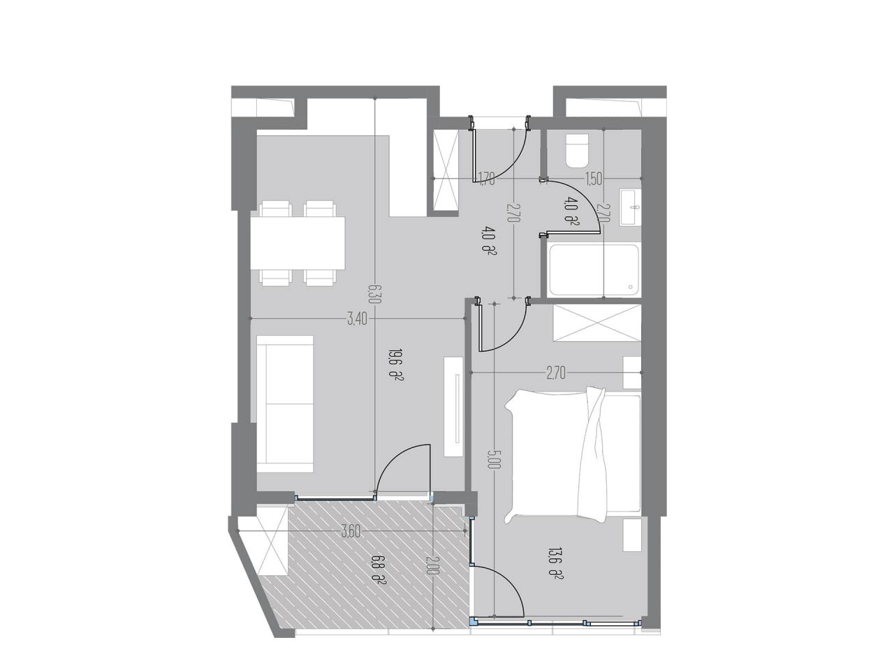Квартира в Батуми, Грузия, 49.7 м2 фото 2