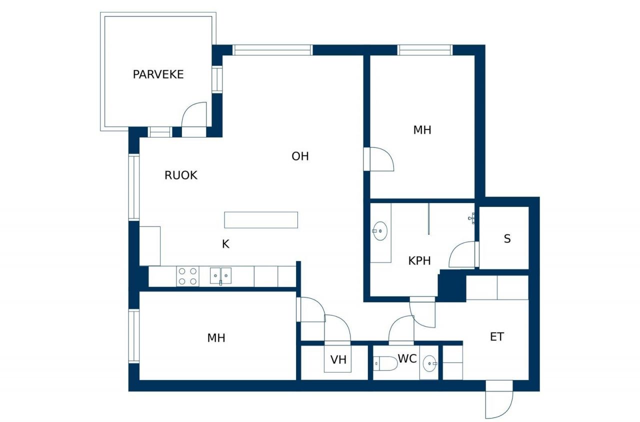 Квартира в Иматре, Финляндия, 80.5 м2 фото 2