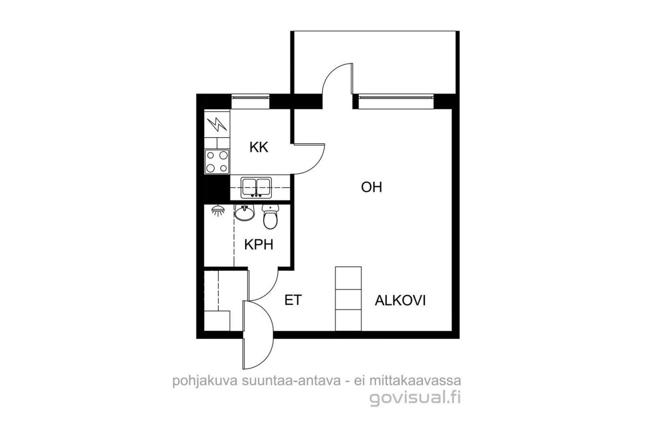 Квартира в Йоэнсуу, Финляндия, 30 м2 фото 5