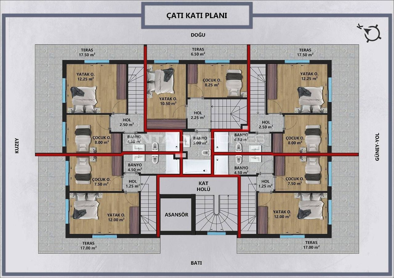 Апартаменты в Анталии, Турция, 45 м2 фото 3