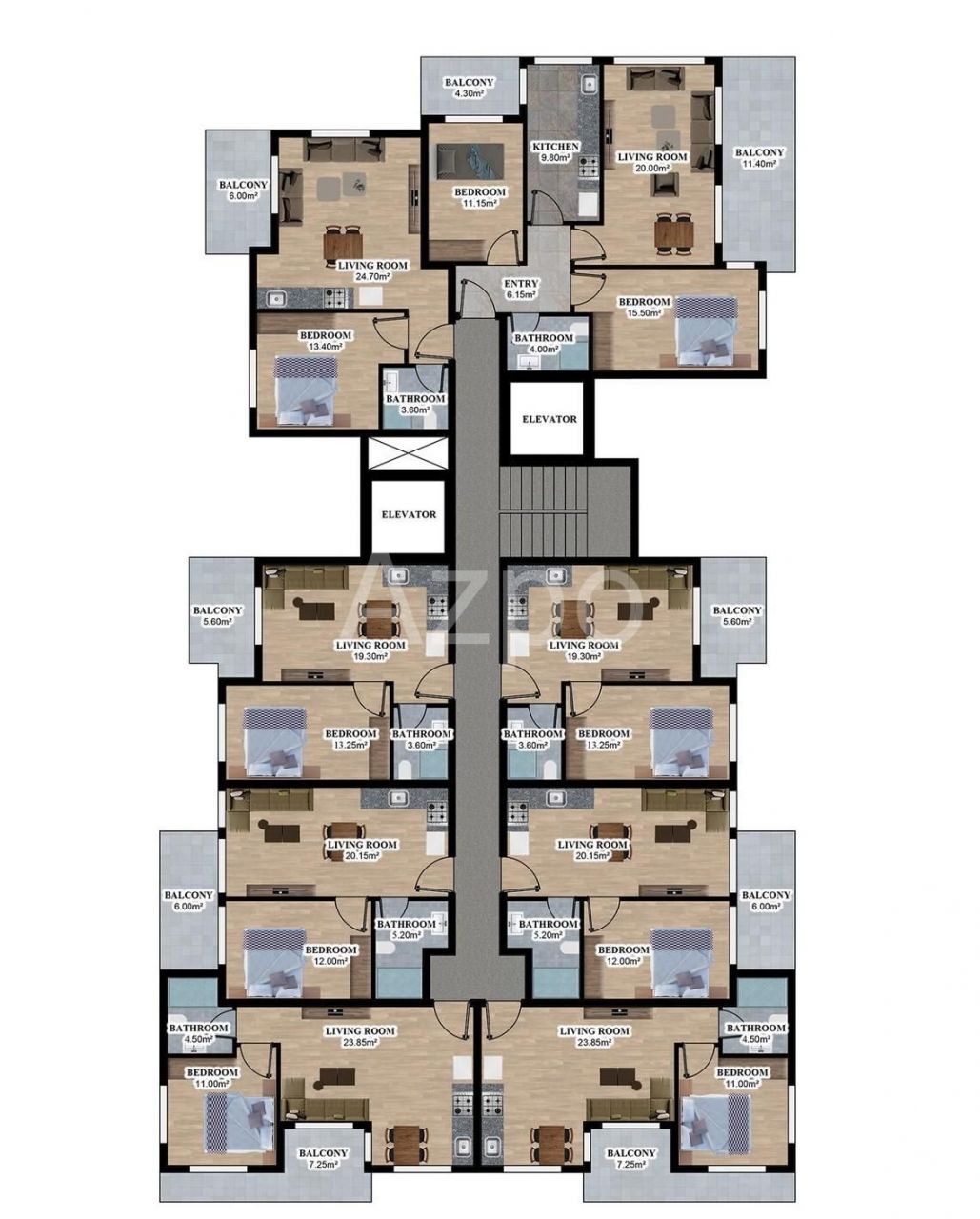 Апартаменты в Алании, Турция, 90 м2 фото 5