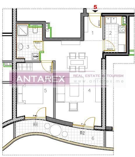 Апартаменты в Бечичи, Черногория, 57 м2 фото 4