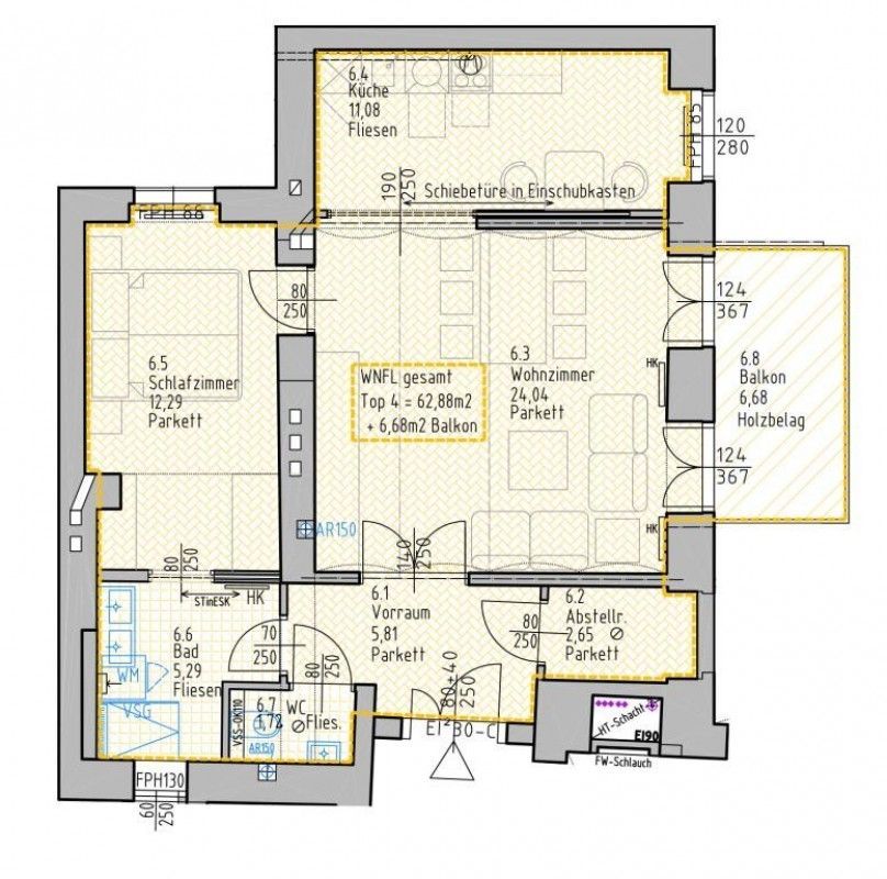 Квартира в Вене, Австрия, 62 м2 фото 4