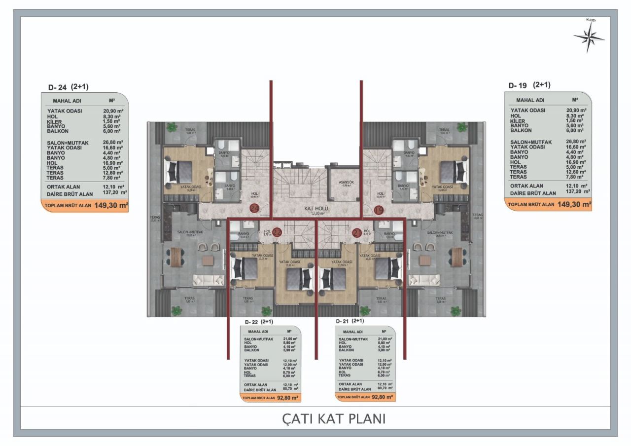 Апартаменты в Алании, Турция, 42 м2 фото 5
