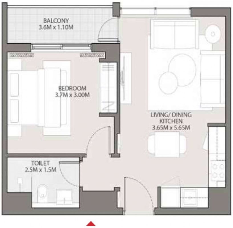 Квартира в Дубае, ОАЭ, 45 м2 фото 4