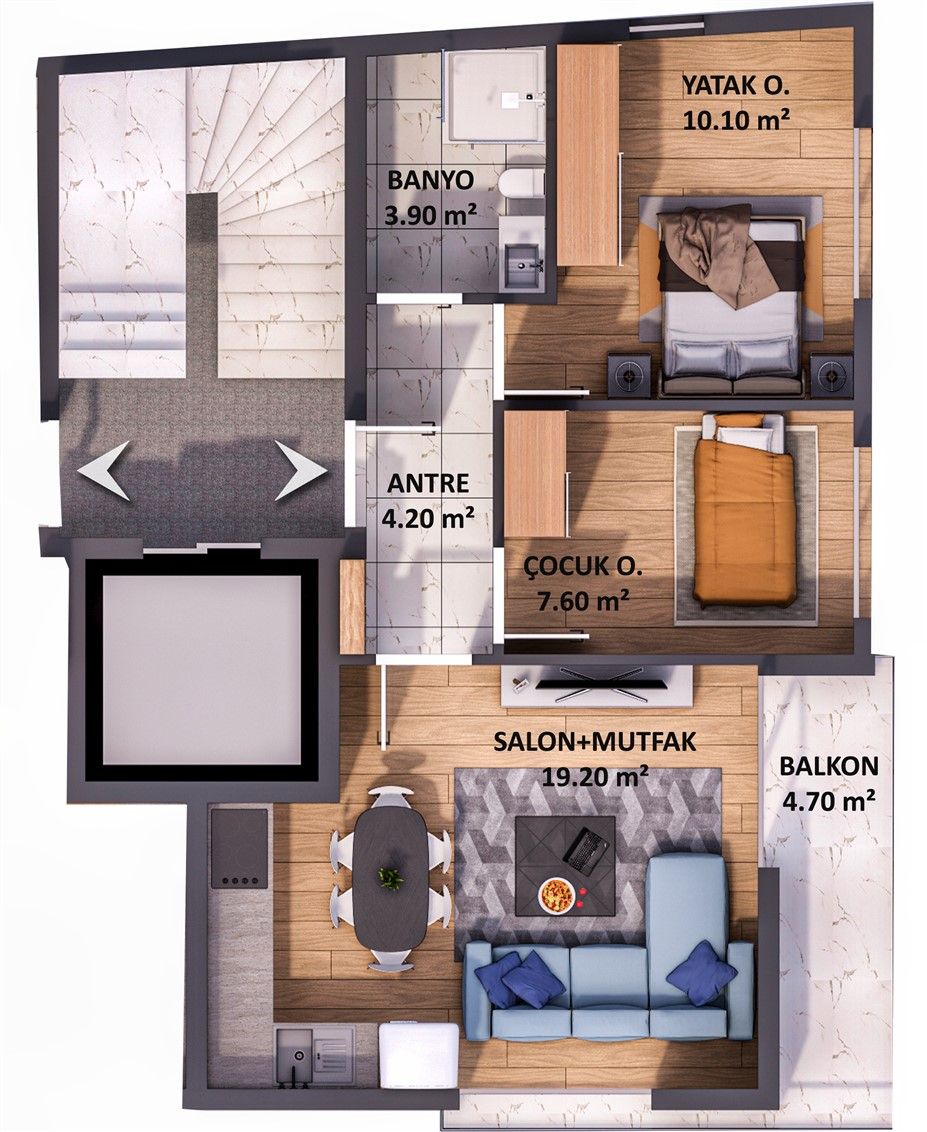 Квартира в Анталии, Турция, 45 м2 фото 5