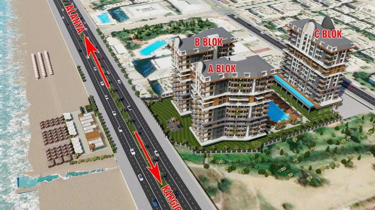 Квартира в Алании, Турция, 57 м2 фото 2