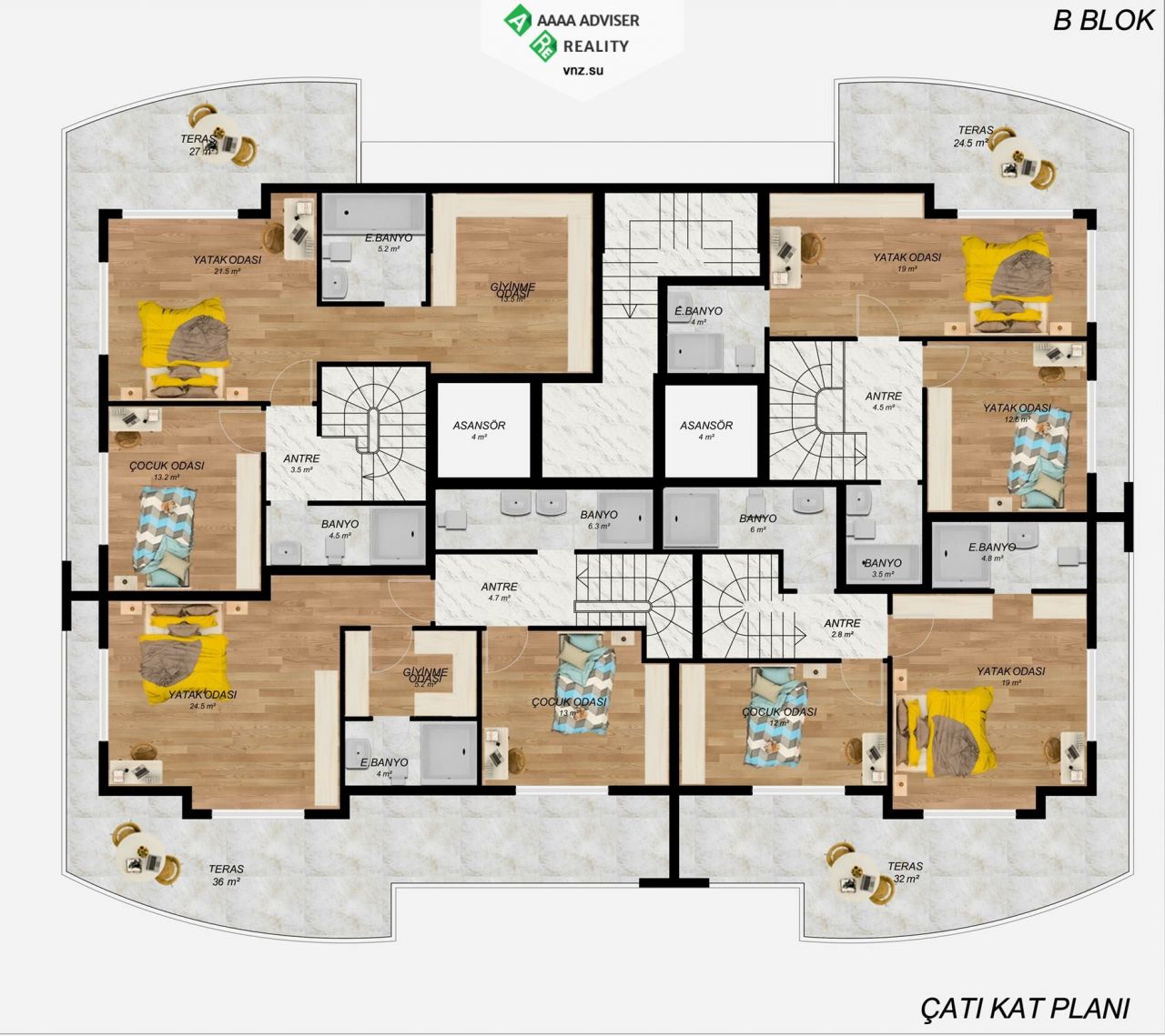 Квартира в Алании, Турция, 76 м2 фото 2