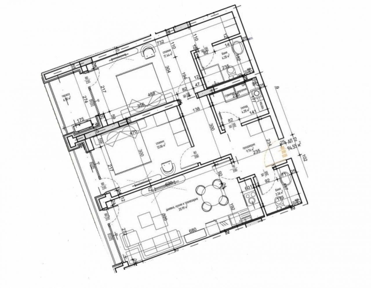 Апартаменты в Софии, Болгария, 106.62 м2 фото 4