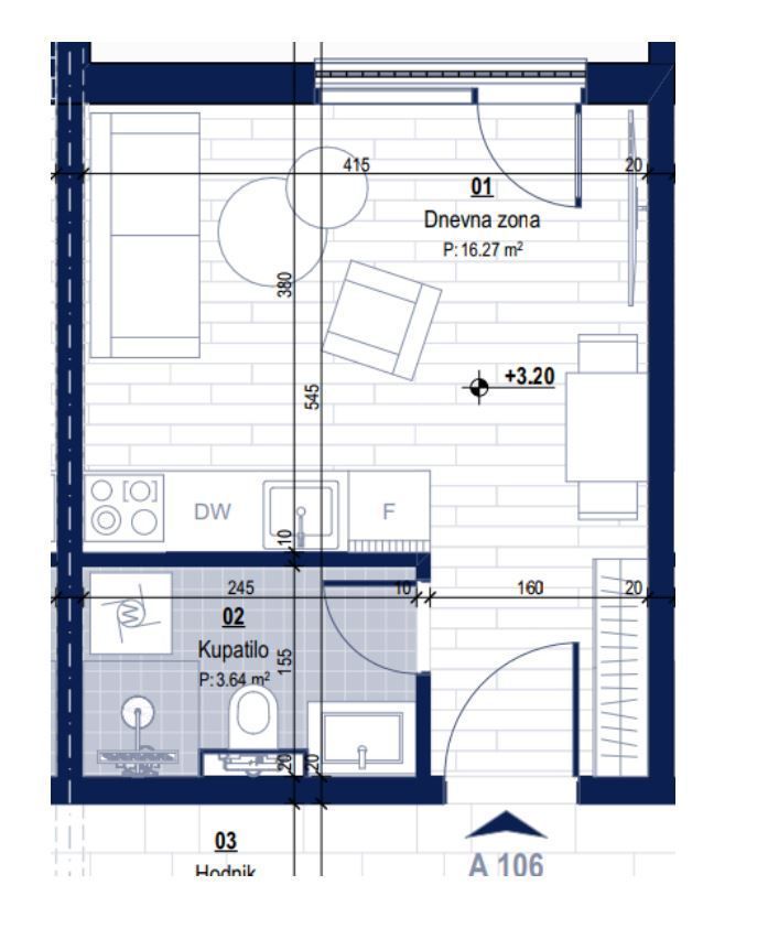 Студия в Радановичах, Черногория, 20 м2 фото 5