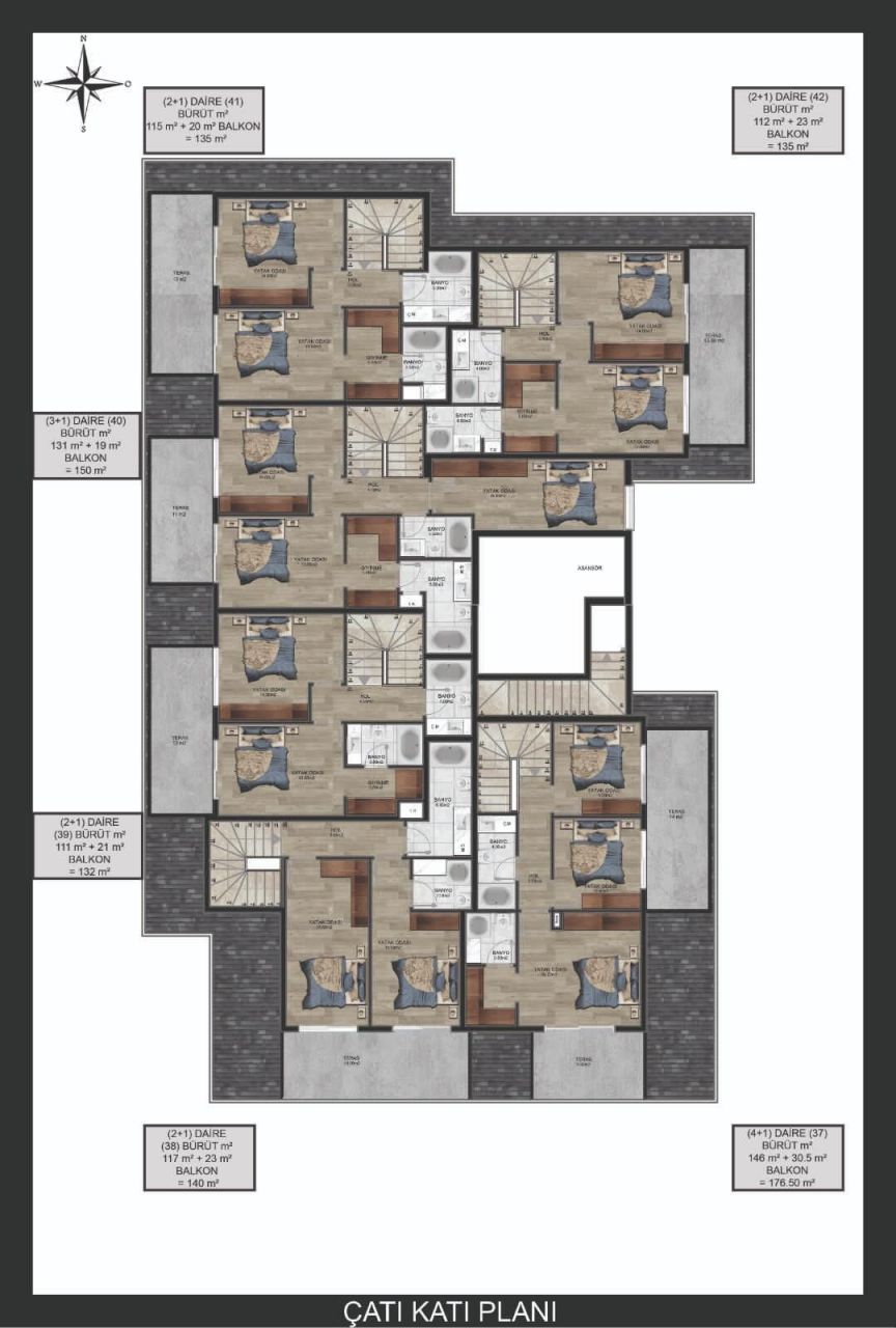 Пентхаус в Алании, Турция, 63 м2 фото 5