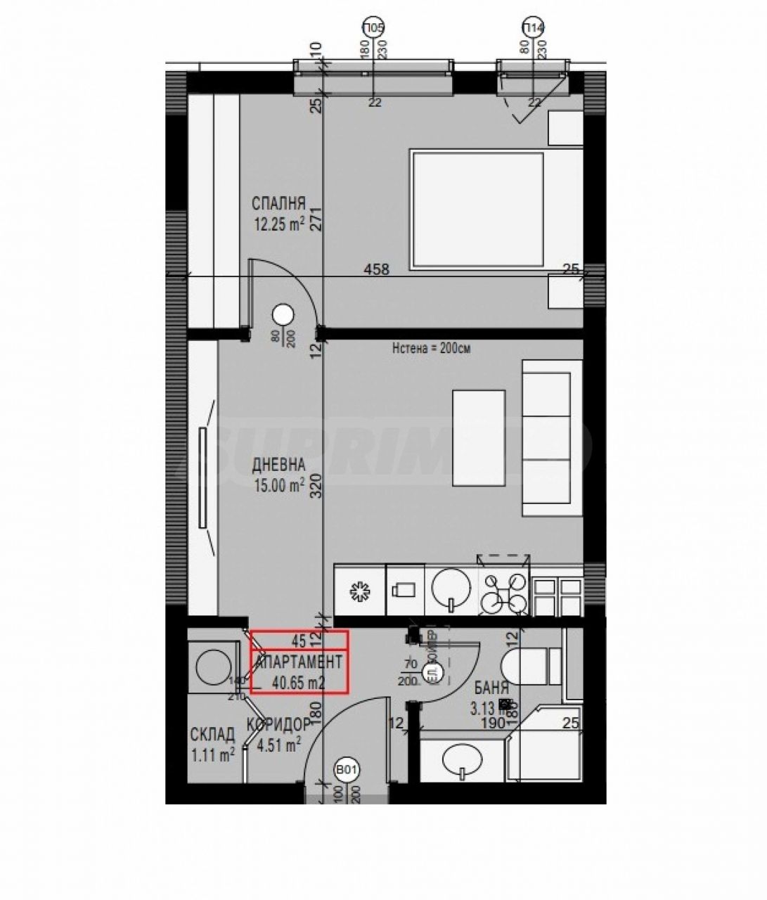 Апартаменты в Софии, Болгария, 50.49 м2 фото 2
